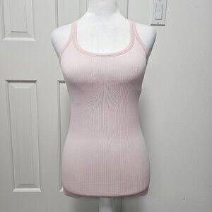 Lululemon Baby Pink Tank Top with Padded Bra Inserts - Size 4
